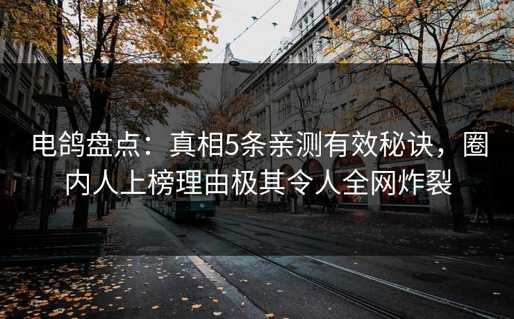 电鸽盘点:真相5条亲测有效秘诀,圈内人上榜理由极其令人全网炸裂 电鸽盘点:真相5条亲测有效秘诀,圈内人上榜理由极其令人全网炸裂