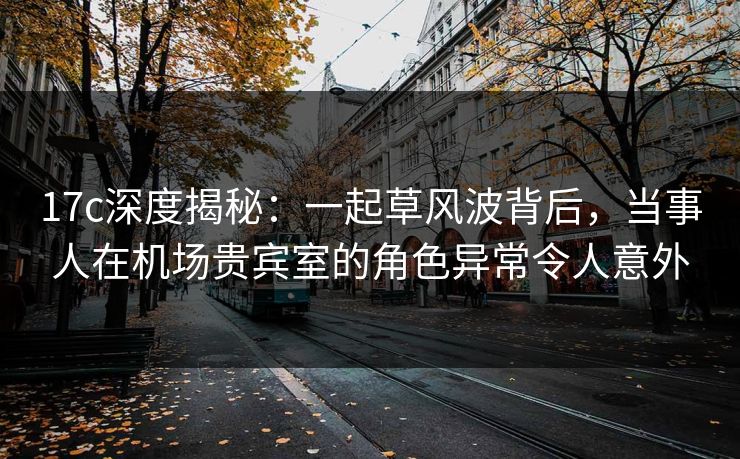 17c深度揭秘：一起草风波背后，当事人在机场贵宾室的角色异常令人意外
