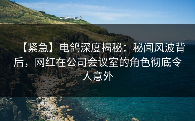 【紧急】电鸽深度揭秘:秘闻风波背后,网红在公司会议室的角色彻底令人意外 【紧急】电鸽深度揭秘:秘闻风波背后,网红在公司会议室的角色彻底令人意外